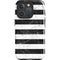 Black and White Striped Marble iPhone 16 Pro Impact Case